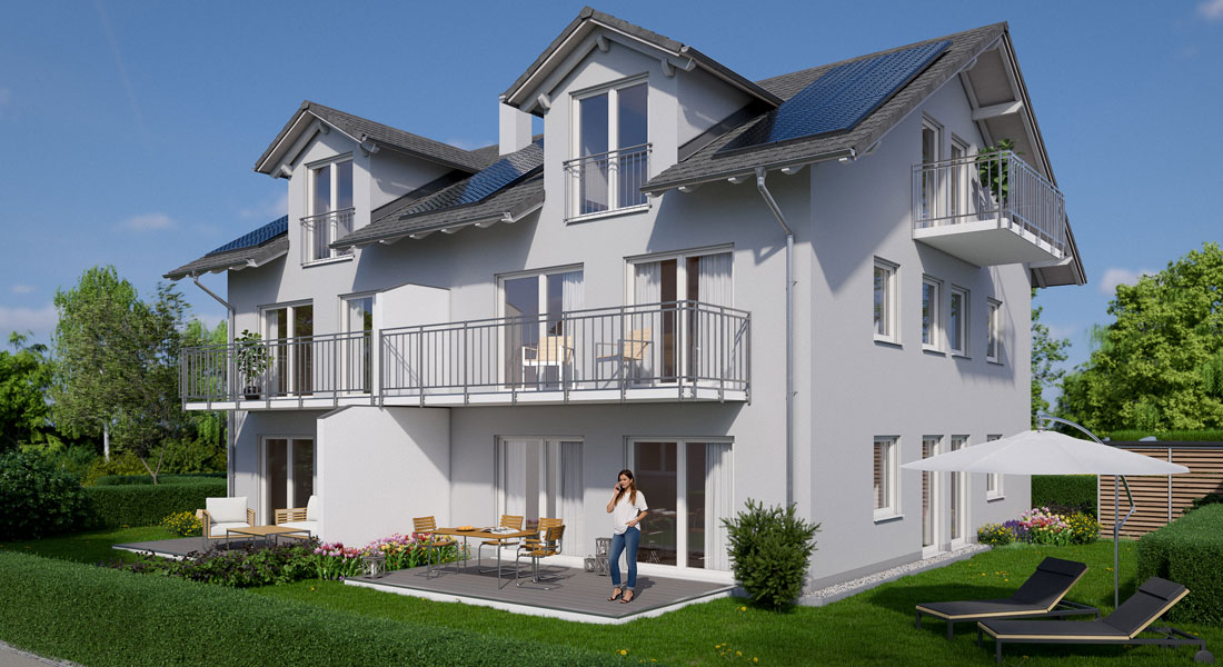 Immobilienvisualisierung Außenansicht